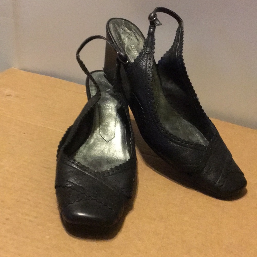 Nine west black platform shoes